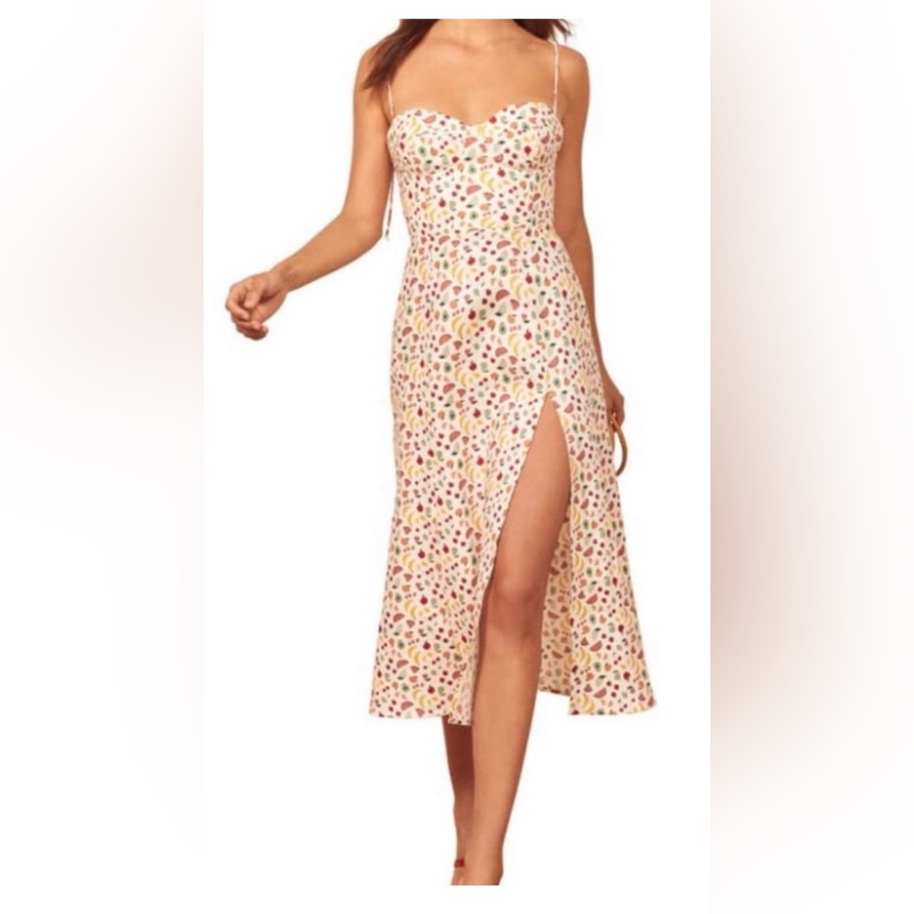 Reformation Nebraska Fruit Dress / Size 0 XS/ Worn once, like new